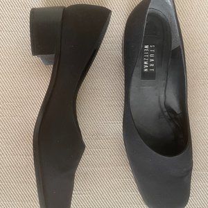 Stuart Weitzman Mono Black Crepe, Size 11.5